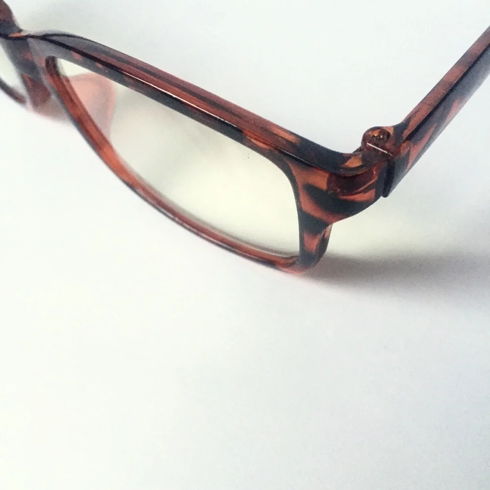 Computer Screen Blue Lite Glasses Brown Unisex No Magnification Blue Blockers +0